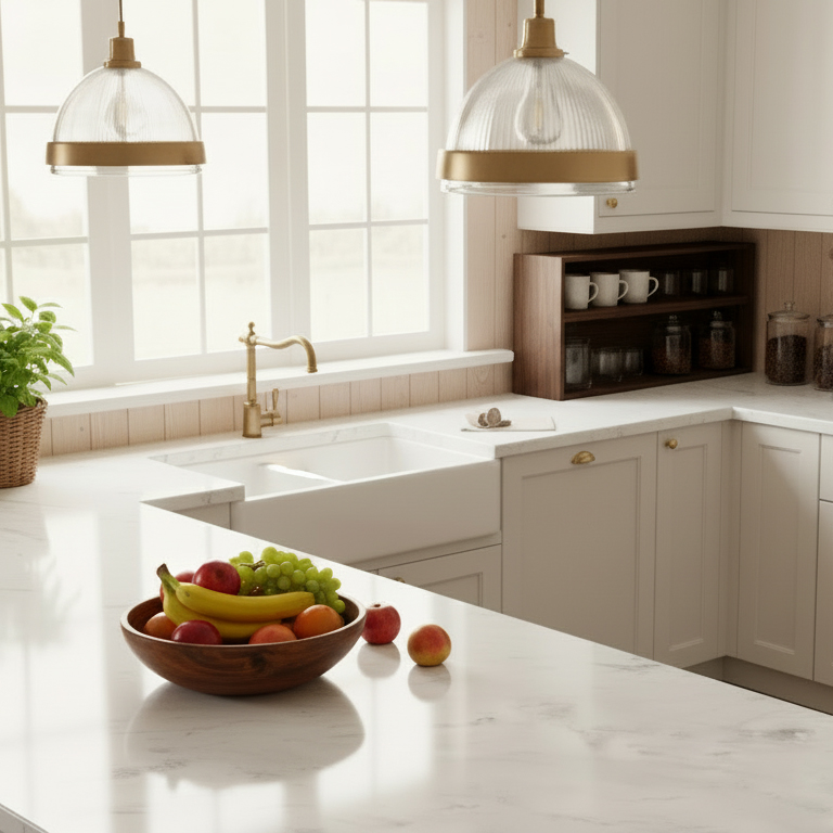 Akrilik Mutfak Tezgahları Dikey