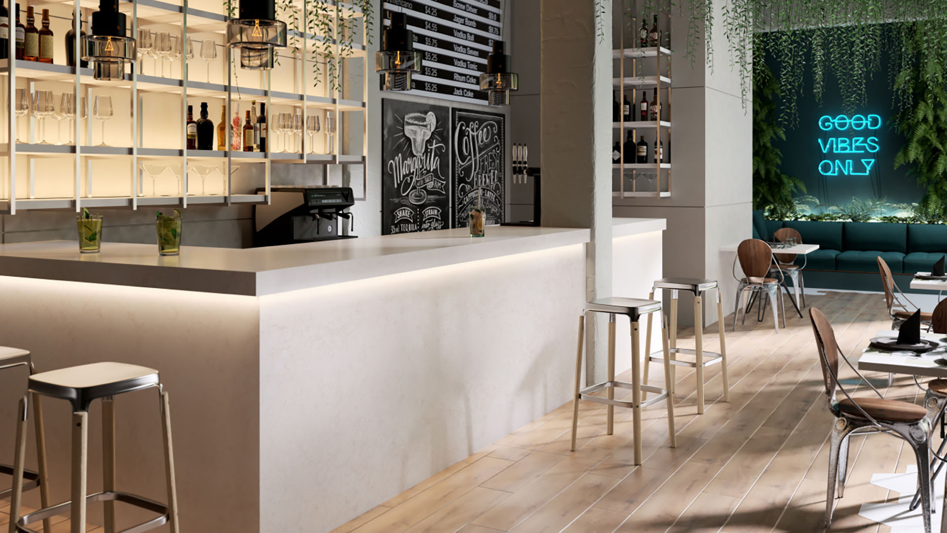 Lx-Hausys Hi-Macs Dolce Cafe Akrilik Solid Surface Tezgah Geniş