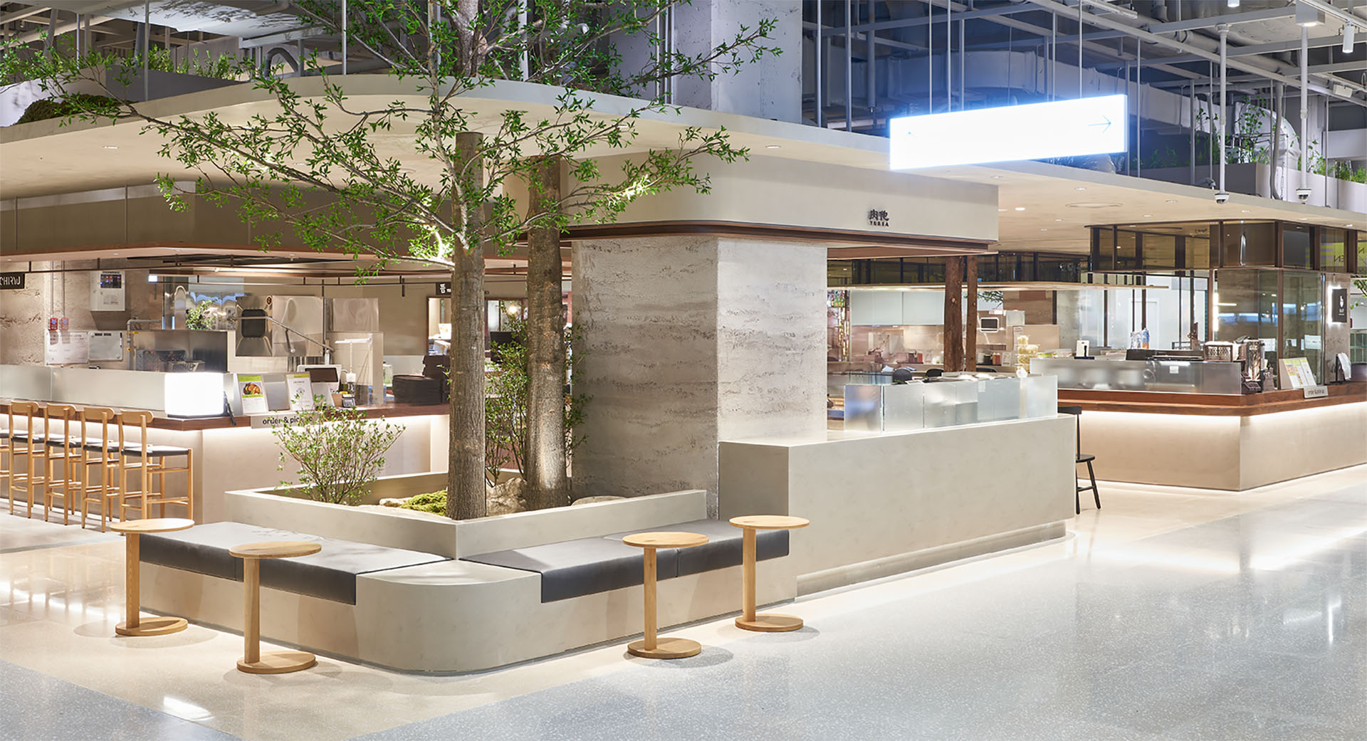 Özdekor Hanex Akrilik Kavisli Cafe Bankosu ve Bitki Havuzu