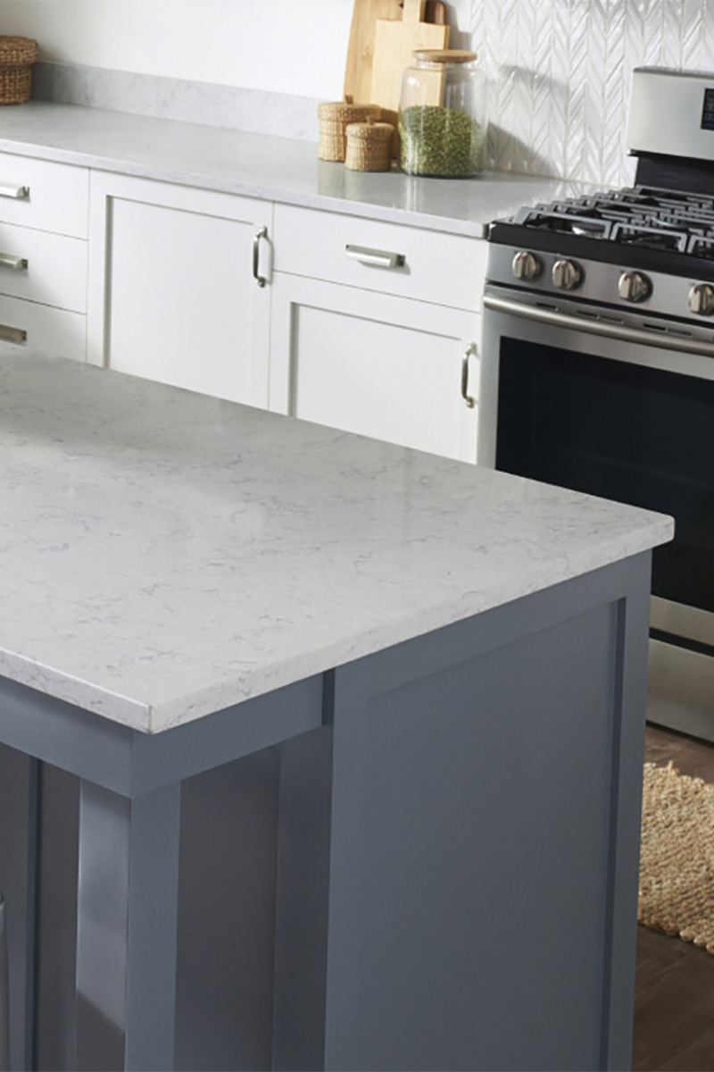 Özdekor Hi-Macs Aurora Solid Surface Modern Mutfak Tezgahı Dikey