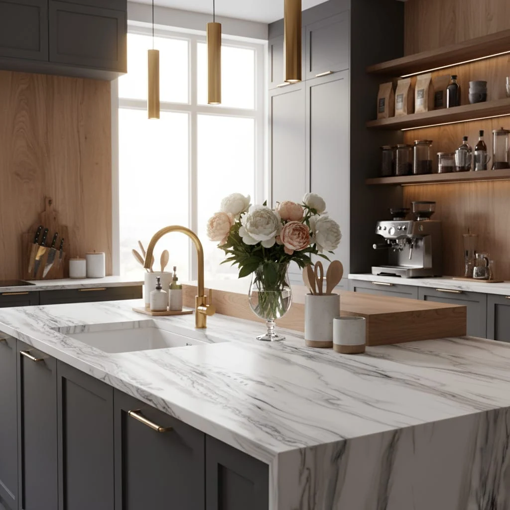 akrilik mutfak tezgahı modeli