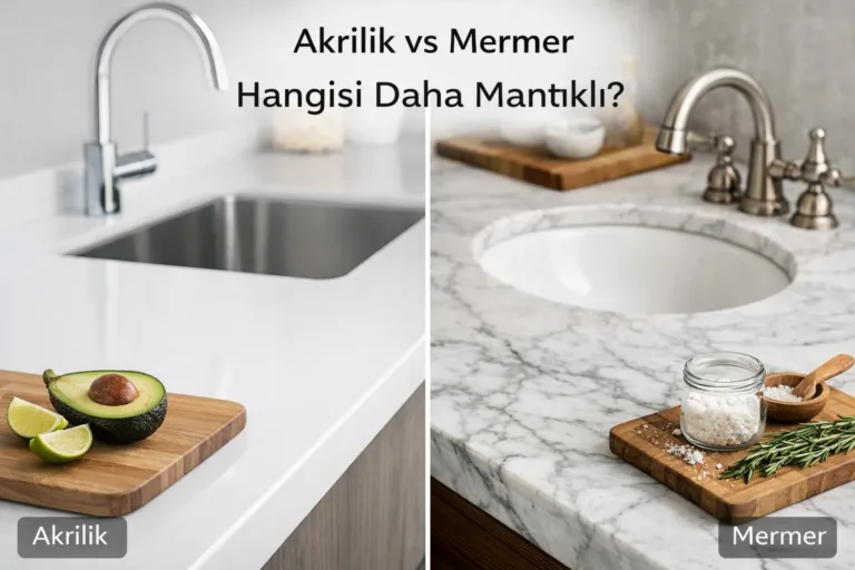 Akrilik Tezgah mı Mermer mi? Hangisi Daha Mantıklı?