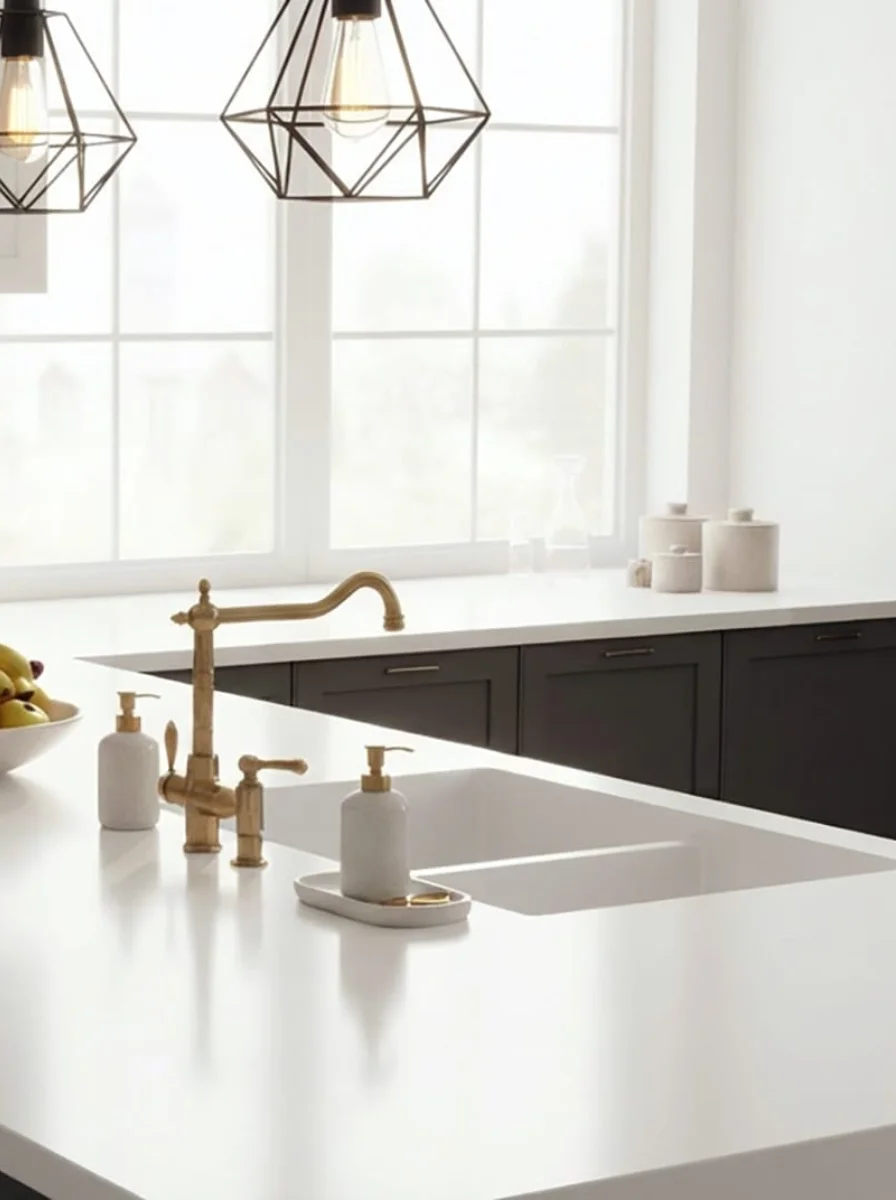 corian akrilik mutfak tezgahı