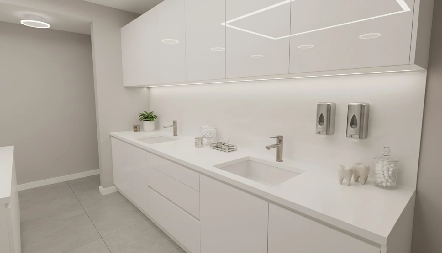 Steril Klinik Ortamı Ek Yeri Göstermeyen Solid Surface