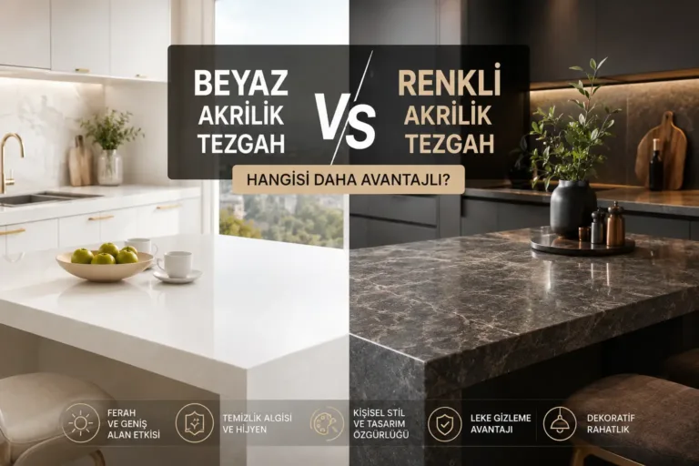 Beyaz Akrilik Tezgah mı Renkli mi? Hangisi Daha Avantajlı?