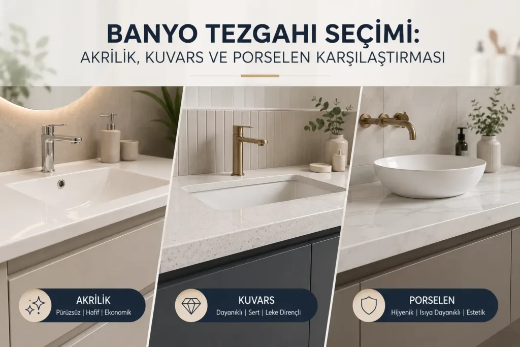 banyo tezgahı seçimi