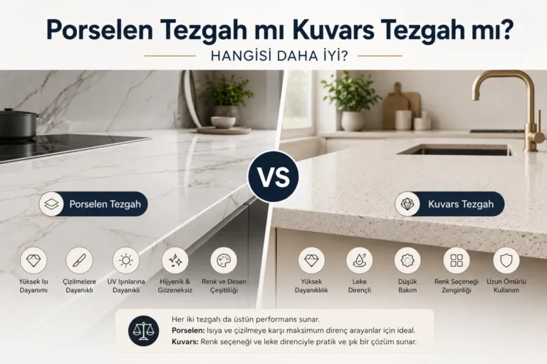 porselen tezgah mı kuvars tezgah mı