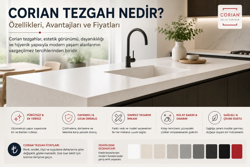 corian tezgah nedir