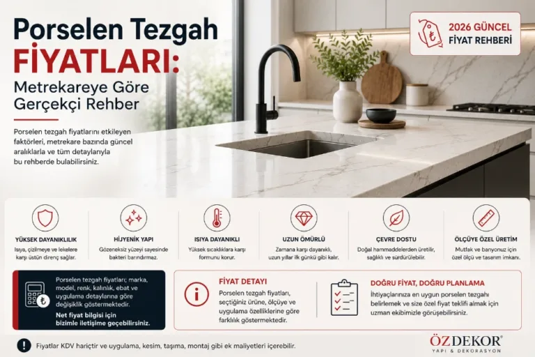 porselen tezgah fiyatları