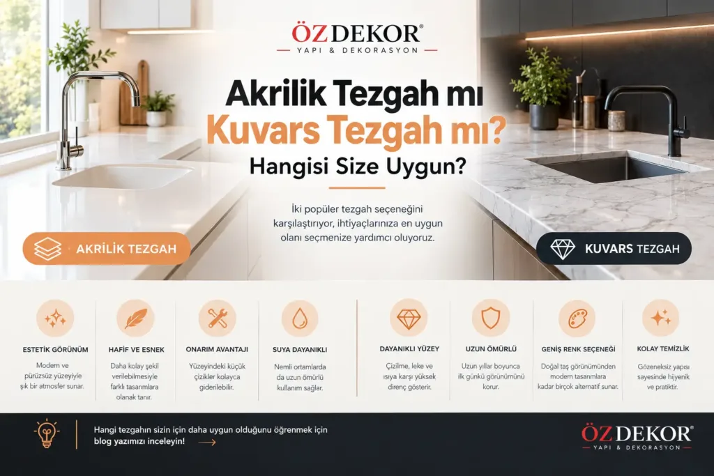 Akrilik Tezgah mı Kuvars Tezgah mı?