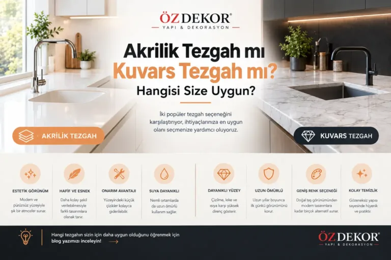 Akrilik Tezgah mı Kuvars Tezgah mı?