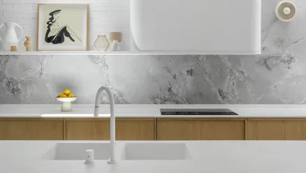 Staron Akrilik Mutfak Ada Tezgah Uygulaması